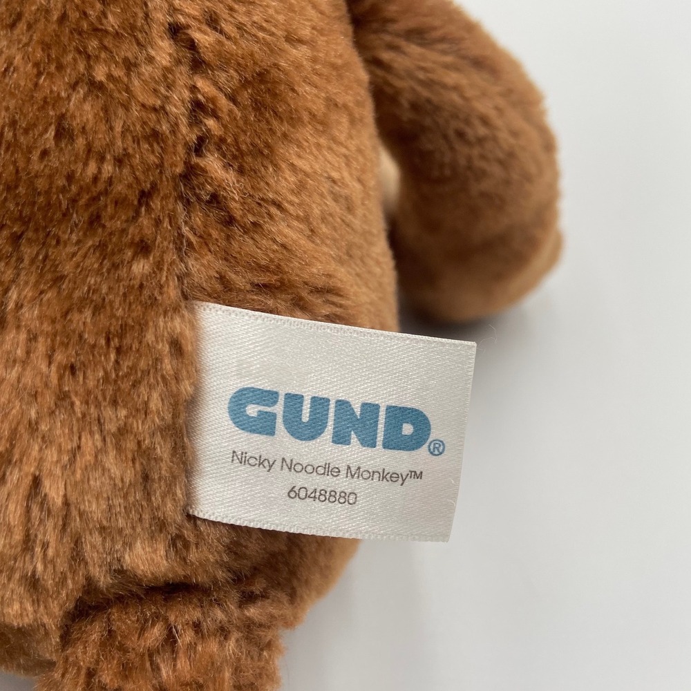 Baby Gund Nicky Noodle Monkey Brown Tan Soft Plush Stuffed Animal 6048880 - Picture 5 of 8